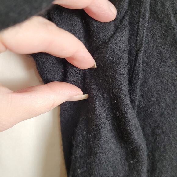 Zimmerman black cashmere vneck hooded sweater Size 10 Luxe Designer Cozycore - Picture 5 of 6